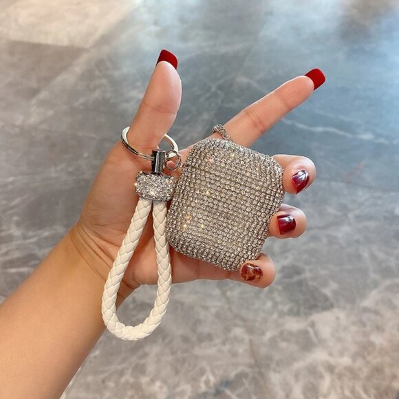 New Luxurious elegant Sparkly silicone case for iPhone Headphones airpods 1 or 2 - Picture 6 of 9